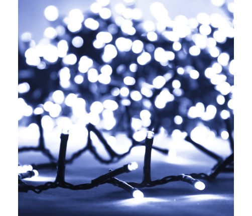 vidaXL LED lampiņu virtene ar 2000 LED, vēsi balta, 45 m, PVC