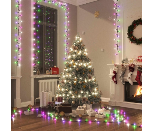 vidaXL LED lampiņu virtene ar 3000 LED, pasteļtoņi, 65 m, PVC