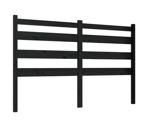vidaXL gultas galvgalis, melns, 166x4x100 cm, priedes masīvkoks