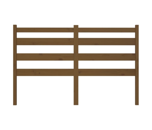 vidaXL gultas galvgalis, medus brūns, 206x4x100 cm, priedes masīvkoks