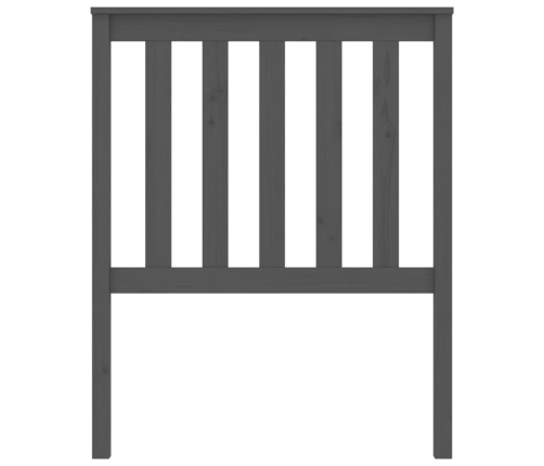 vidaXL gultas galvgalis, pelēks, 81x6x101 cm, priedes masīvkoks