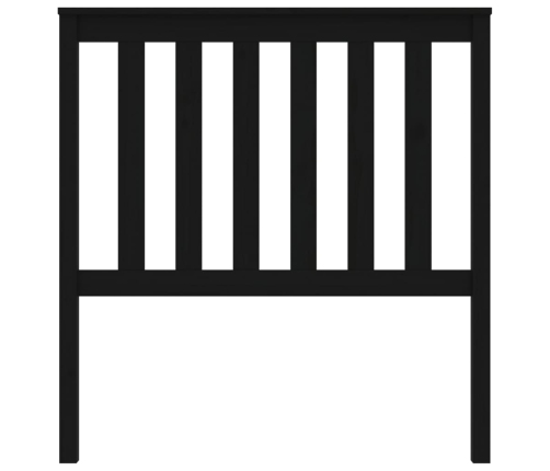 vidaXL gultas galvgalis, melns, 96x6x101 cm, priedes masīvkoks