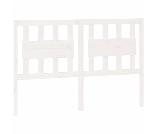 vidaXL gultas galvgalis, balts, 145,5x4x100 cm, priedes masīvkoks