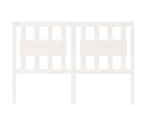 vidaXL gultas galvgalis, balts, 145,5x4x100 cm, priedes masīvkoks