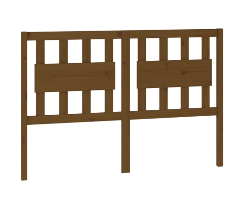 vidaXL gultas galvgalis, brūns, 145,5x4x100 cm, priedes masīvkoks
