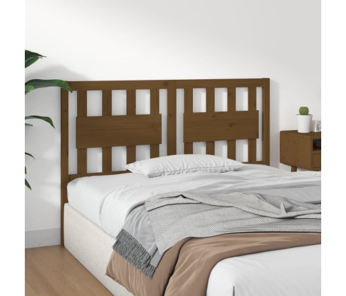 vidaXL gultas galvgalis, brūns, 145,5x4x100 cm, priedes masīvkoks