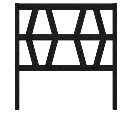 vidaXL gultas galvgalis, melns, 81x4x100 cm, priedes masīvkoks