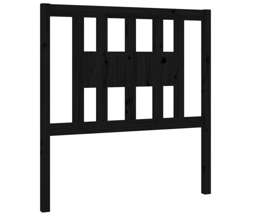 vidaXL galvgalis, melns, 96x4x100 cm, priedes masīvkoks