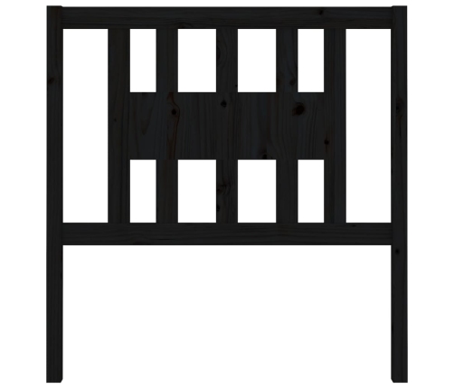 vidaXL galvgalis, melns, 96x4x100 cm, priedes masīvkoks