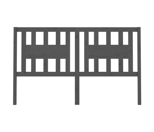 vidaXL galvgalis, pelēks, 166x4x100 cm, priedes masīvkoks