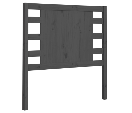 vidaXL galvgalis, pelēks, 81x4x100 cm, priedes masīvkoks