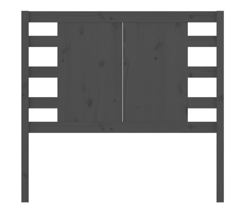 vidaXL galvgalis, pelēks, 81x4x100 cm, priedes masīvkoks