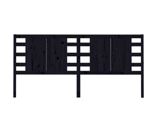 vidaXL galvgalis, melns, 126x4x100 cm, priedes masīvkoks