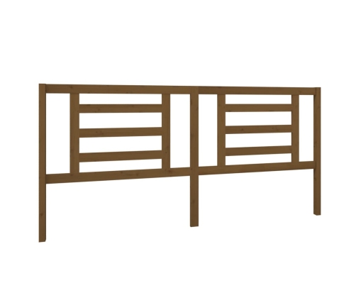 vidaXL gultas galvgalis, medus brūns, 206x4x100 cm, priedes masīvkoks