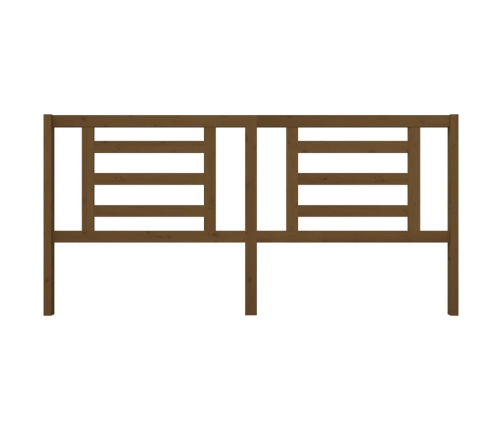 vidaXL gultas galvgalis, medus brūns, 206x4x100 cm, priedes masīvkoks