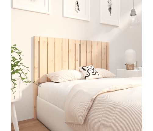 vidaXL gultas galvgalis, 125,5x4x100 cm, priedes masīvkoks