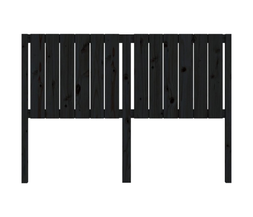 vidaXL gultas galvgalis, melns, 145,5x4x100 cm, priedes masīvkoks