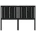 vidaXL gultas galvgalis, melns, 145,5x4x100 cm, priedes masīvkoks