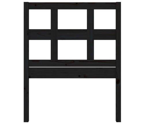 vidaXL gultas galvgalis, melns, 95,5x4x100 cm, priedes masīvkoks