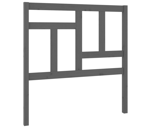 vidaXL gultas galvgalis, pelēks, 95,5x4x100 cm, priedes masīvkoks