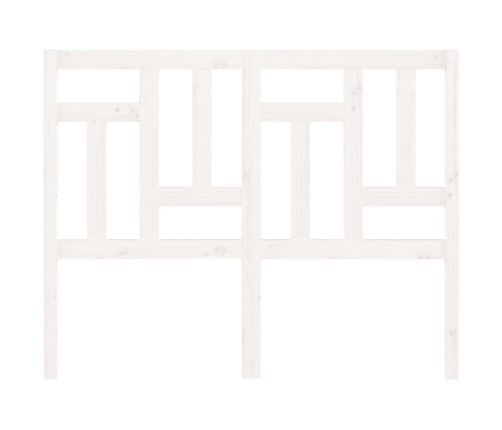 vidaXL gultas galvgalis, balts, 125,5x4x100 cm, priedes masīvkoks