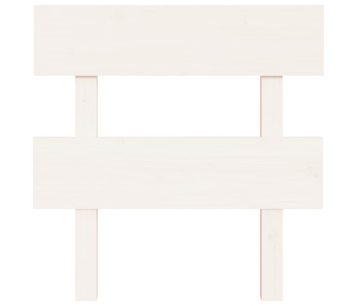 vidaXL gultas galvgalis, balts, 93,5x3x81 cm, priedes masīvkoks