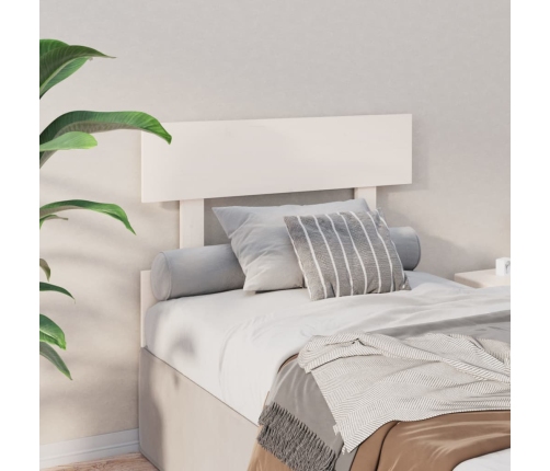 vidaXL gultas galvgalis, balts, 93,5x3x81 cm, priedes masīvkoks