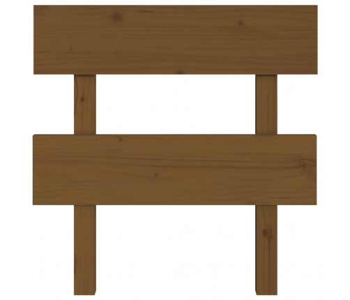 vidaXL gultas galvgalis, medus brūns, 93,5x3x81 cm, priedes masīvkoks