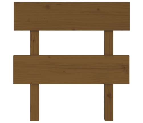 vidaXL gultas galvgalis, medus brūns, 103,5x3x81 cm, priedes masīvkoks