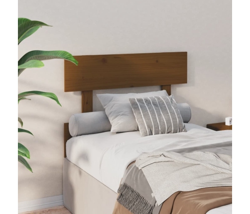 vidaXL gultas galvgalis, medus brūns, 103,5x3x81 cm, priedes masīvkoks
