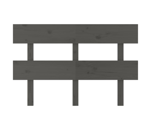 vidaXL gultas galvgalis, pelēks, 144x3x81 cm, priedes masīvkoks