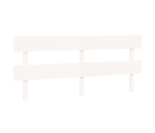 vidaXL gultas galvgalis, balts, 204x3x81 cm, priedes masīvkoks