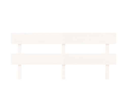 vidaXL gultas galvgalis, balts, 204x3x81 cm, priedes masīvkoks