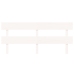 vidaXL gultas galvgalis, balts, 204x3x81 cm, priedes masīvkoks