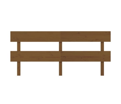 vidaXL gultas galvgalis, medus brūns, 204x3x81 cm, priedes masīvkoks