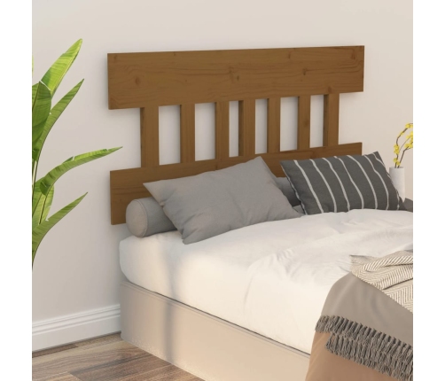 vidaXL gultas galvgalis, medus brūns, 153,5x3x81 cm, priedes masīvkoks