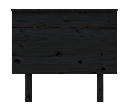vidaXL gultas galvgalis, melns, 94x6x82,5 cm, priedes masīvkoks