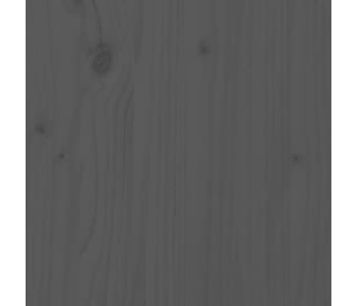 vidaXL gultas galvgalis, pelēks, 151,5x3x81 cm, priedes masīvkoks