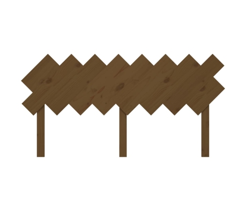 vidaXL gultas galvgalis, brūns, 159,5x3x80,5 cm, priedes masīvkoks