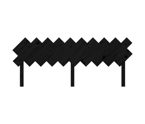 vidaXL gultas galvgalis, melns, 196x3x80,5 cm, priedes masīvkoks