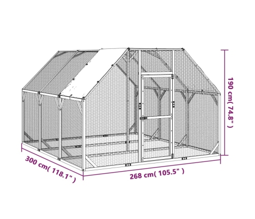 Vistu Būris, 268X300X190 Cm, Impregnēts Priedes Masīvkoks Vidaxl