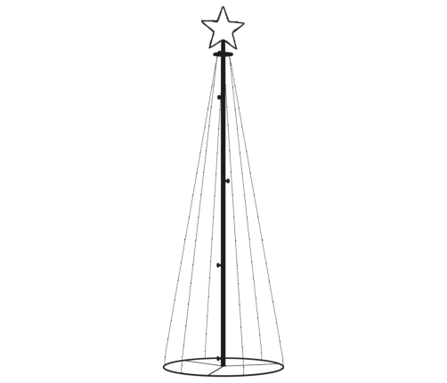 vidaXL Ziemassvētku egle, 108 silti baltas LED lampiņas, 70x180 cm