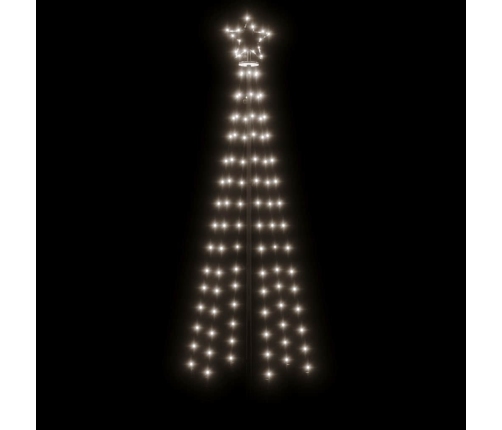 Ziemassvētku Egle, 108 Vēsi Baltas Led Lampiņas, 70X180 Cm Vidaxl