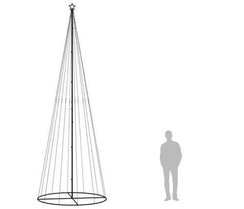 Ziemassvētku Egle, 732 Vēsi Baltas Led Lampiņas, 160X500 Cm Vidaxl