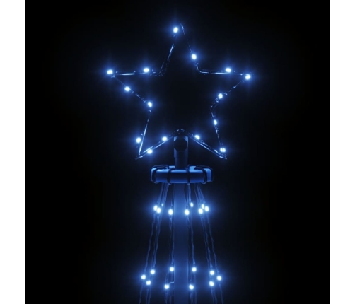 vidaXL Ziemassvētku egle ar pīķi, 108 zilas LED, 180 cm