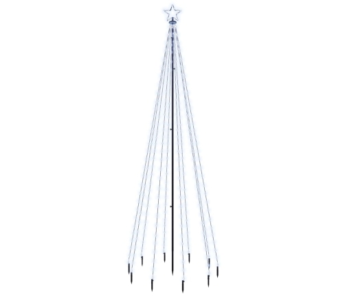 vidaXL Ziemassvētku egle ar pīķi, 310 vēsi baltas LED, 300 cm