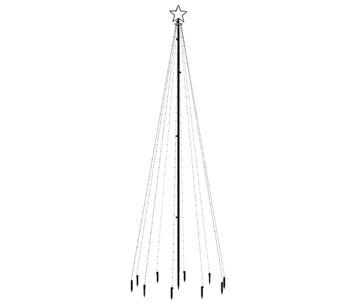 vidaXL Ziemassvētku egle ar pīķi, 310 vēsi baltas LED, 300 cm