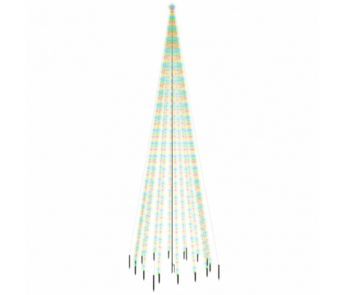 vidaXL Ziemassvētku egle ar pīķi, 1134 krāsainas LED lampiņas, 800 cm