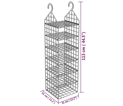 vidaXL pakarināms skapis ar 7 plauktiem