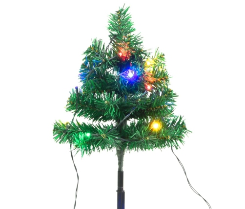 vidaXL Ziemassvētku egļu celiņš, 6 egles, krāsainas LED, 45 cm, PVC